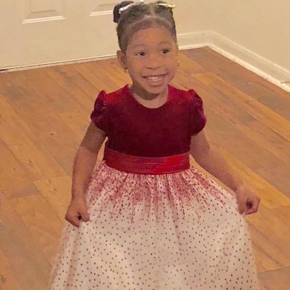 (Toddler) Burgundy Suede dress Christmas Attire - Picture 1 of 6